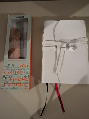 Leather Bound Journal enhanced with incense sticks and holder-image