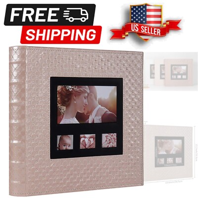 Luxury 4x6 Photo Album - 600 Pockets in Button Grain Leather, 120 Pages Capacity-image