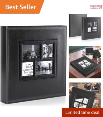 4x6 Photo Album with 500 Pockets - Horizontal & Vertical Storage-image