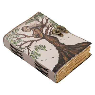 Mother of Tree vintage leather bound journal recipe journal writing notebook-image