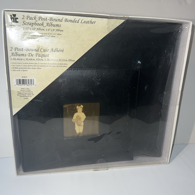 Provo Craft 2 Pack Post-Bound Bonded Leather Scrapbook Albums Dk Brown-image