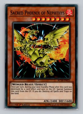 Sacred Phoenix of Nephthys SR14-EN017 Yugioh TCG Structure Deck: Fire Kings-image