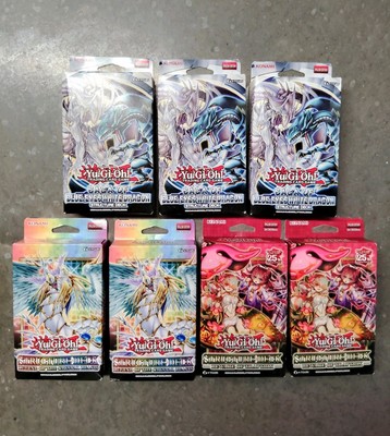7 SEALED YU-GI-OH DECKS: BEWARE OF TRAPTRIX, SAGA-WHITE DRAGON, L-CRYSTAL BEASTS-image