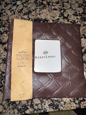 Photo Album Embossed Holds 200 4x6 Photographs Brown-image