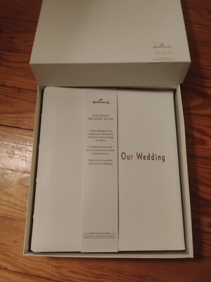 Vintage Hallmark Our Wedding Photo Album Leather Embossed Spiral Bound NIB-image