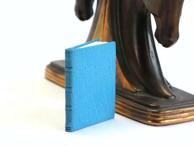 Larry Yerkes Hand-Bound Journal #33 Turquoise Goatskin Miniature / 2023-image