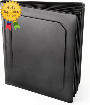 Professional Leatherette Bound Slip-In Photo Album, Holds 30 8X10 Photos (15 Pag-image