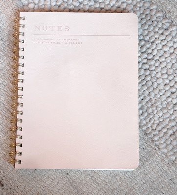 Fringe Studio Notebook Journal ~ BLUSH Quality Materials Spiral 192 lined pages-image