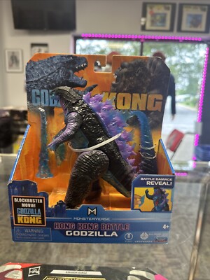 Playmates Toys Godzilla vs Kong Hong Kong Battle GODZILLA Battle Damage 6” 2021-image
