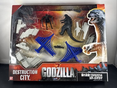 2014 BANDAI Destruction City Godzilla vs Muto Action Figure Set NEW IN BOX-image