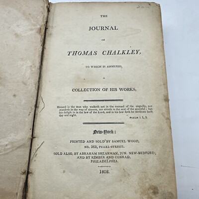 1808 The Journal of Thomas Chalkley, A Collection of His Works - Quakerism DG-image