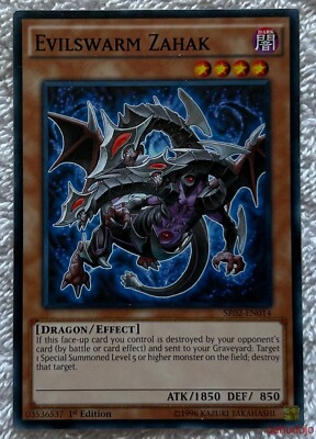 2016 Yu-Gi-Oh EVILSWARM ZAHAK #SR02-EN014 Rise of the True Dragon Structure Deck-image