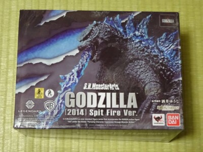 【Good】S.H. Monster Arts Godzilla (2014) Spit Fire Ver. Action Figure  F/S JP-image