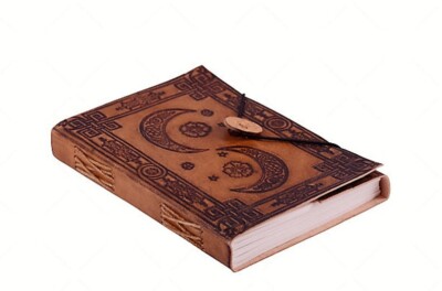 Vintage Leather bound Journal Antique Handmade Paper Notebook Diary Sketchbook-image