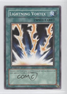 2006 Yu-Gi-Oh! Dinosaur's Rage Structure Deck 1st Edition Lightning Vortex ic4-image
