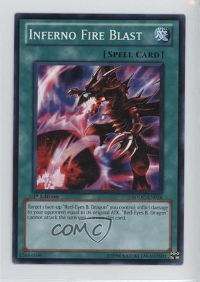 2012 Yu-Gi-Oh! Dragons Collide Structure Deck 1st Edition Inferno Fire Blast 1s8-image