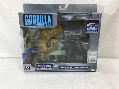 Jakks 2019 Godzilla King Of Monsters Godzilla & Ghidorah Battle Pack Figure Set-image