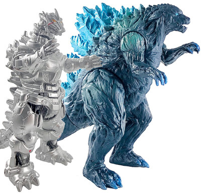 Set of 2 Mecha Godzilla Earth MechaGodzilla Kiryu Toys, Kaiju Universe Action...-image