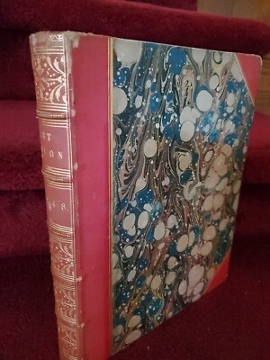 1848 Art Union Journal Leather Bound Illustrated Decorative Arts-image