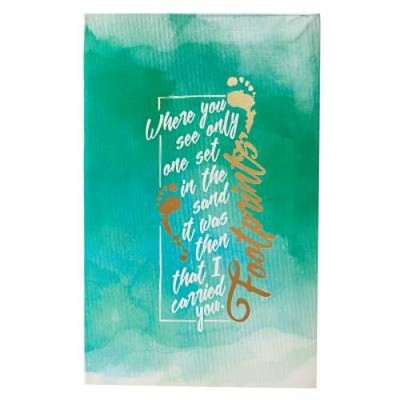 Journal Flexcover Footprints - Leather Bound By Christian Art Gifts - VERY GOOD-image