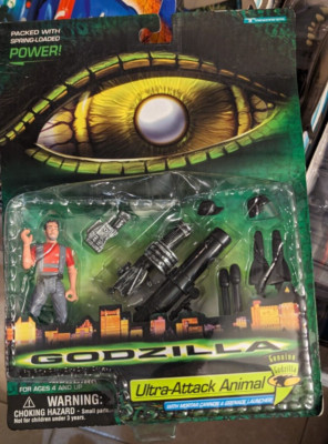 Trendmasters  Godzilla Ultra-Attack Animal w/ Mortar Cannon NIP-image