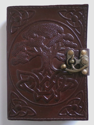 Tree of Life Embossed Vintage Leather Bound Journal Handmade Notebook Diary, New-image