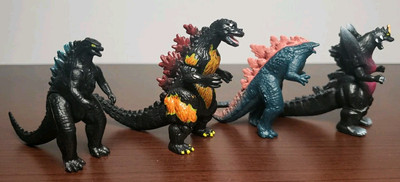 GODZILLA Mini Figures 2.5” Collectible Classic Monster lot of 4-image