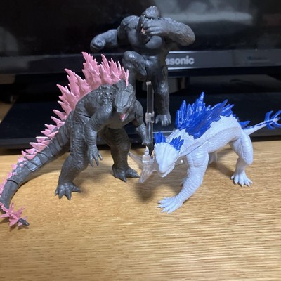 Godzilla Figure Set 3 Motion Black Pink White Blue Collectible Toys-image