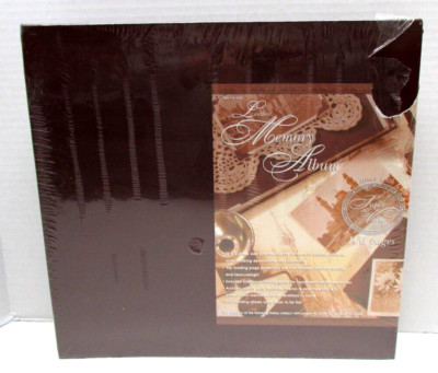 NEW Scrapbook Photo Memory Postbound Album 12x12 Maroon Leather 100 Pages-image