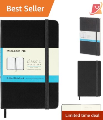 Hard Cover Notebook Leather A6 Dotted Rule Elastic Closure Journal Writing-image