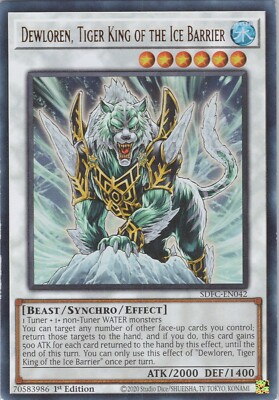 Dewloren, Tiger King of the Ice Barrier NM 1st SDFC (#1) Structure Deck Yugioh-image