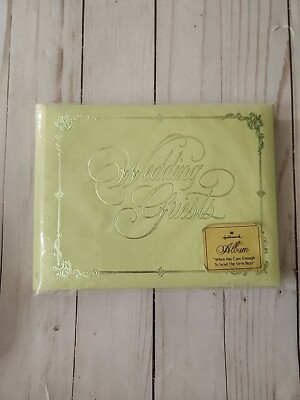 Hallmark Wedding Guests Album Green Embossed Name And Address Pages Reception-image