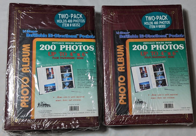 PIONEER LE MEMO 4 Pack (2x2pk) Burgundy Bi-Directional Photo Album #68352 NEW-image