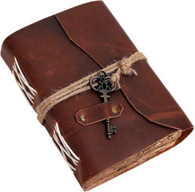 Vintage leather Bound Journal Antique Notebook, Diary, Sketchbook-image
