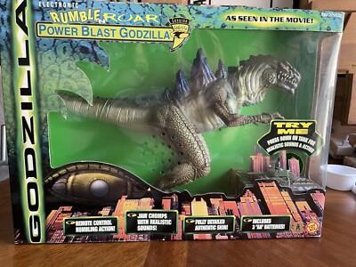 Toybiz Godzilla Electronic Rumble ‘N Roar: Power Blast Remote Control In Stock-image