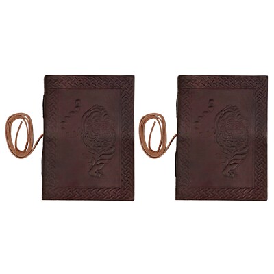 Leather Bound Journal Diary Medieval Handmade Gift Combo for Men and Women-image