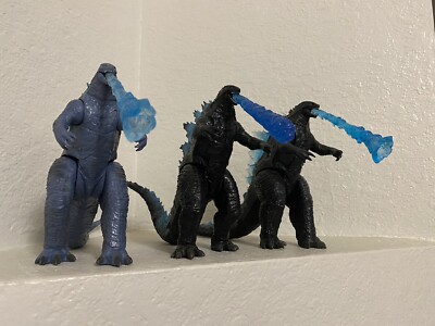 Heat Ray Godzilla with Atomic Breath accessories Playmates Toys Figures Lot of 3-image
