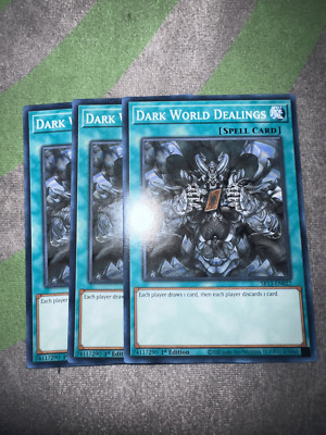 Yugioh 3x Common Dark World Dealings SR13-EN027 Near Mint-image