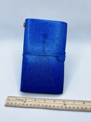 Omeya 4x8x2 leatherbound vertical notebook with compartment inserts Diary-image