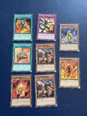 Yu Gi Oh 8 Card Lot - Structure Deck Onslaught Of The Fire Kings, 1st Edition -image