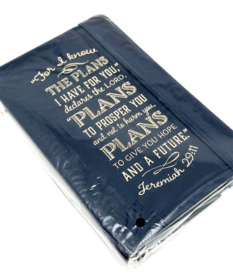 NEW Christian ArtsGifts Jeremiah 29:11 Blue Inspirational Journal w/ Scriptures-image