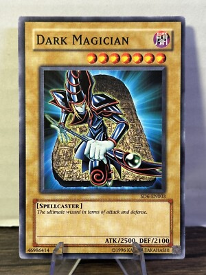 1996 Yugioh Dark Magician SD6-EN003 1st Edition Common LP-image