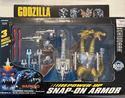 Godzilla Wars Mecha-King Ghidorah Action Figure With Power-Up Snap-On Armor 1995-image