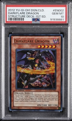 2012 YU-GI-OH! DRAGONS COLLIDE STRUCTURE DECK 1ST ED DARKFLARE DRAGON PSA 10-image