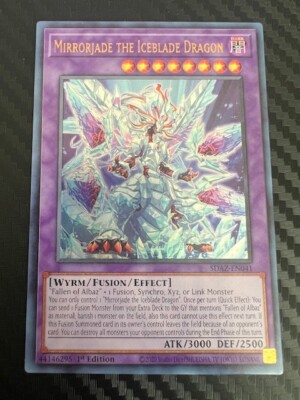 Yugioh Mirrorjade the Iceblade Dragon SDAZ-EN041 Ultra Rare 1st Edition DMG-image