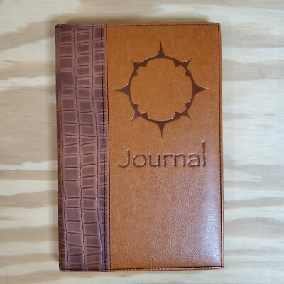 Journal Leather Bound Tan Brown Scripture Zondervan Deluxe  -image