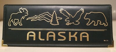 Vintage Leather Alaska Themed Photo Album 12.5