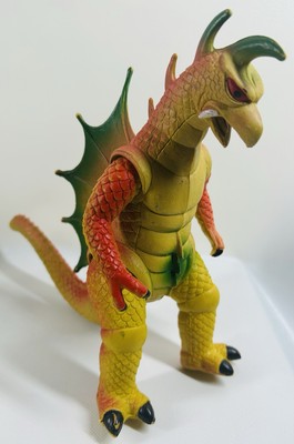 Vintage RARE 1980's Godzilla GIGAN KO BO Monster Figure Kaiju Yellow/ Green-image