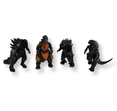 Godzilla Mini Figure Lot – Burning & Classic 2” Kaiju Action Figures TwCare EUC-image