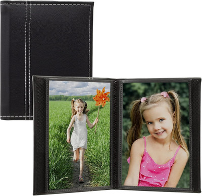 Neil Enterprises Inc. 4x6 Black Photo Album with White Stitching - -image
